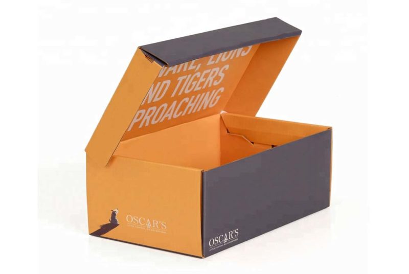 Drop Front Cardboard Shoe Boxes Packaging Custom Logo Printing