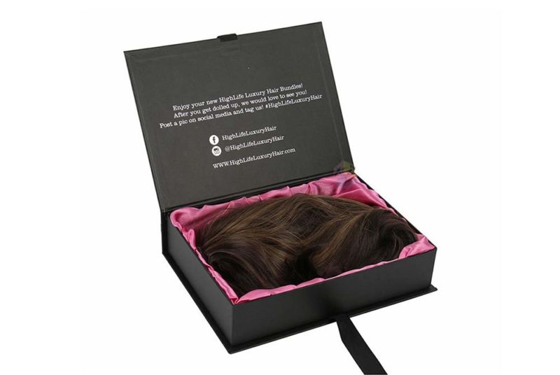 Luxury Custom Logo Printed Hair Extension Packaging Box Wholesale