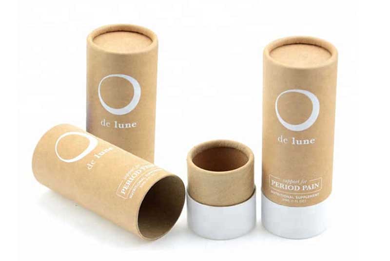 eco sustainable box paper kraft tubes for dropper bottle custom making