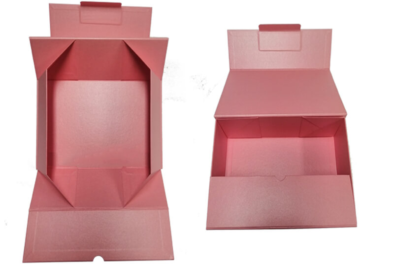 Non Magnet Hard Foldable Paper Boxes With Tab Lock Custom Logo